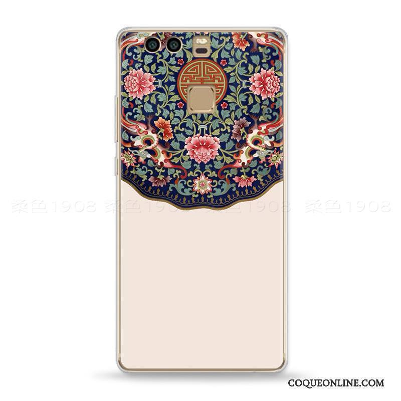 Huawei P9 Plus Gaufrage Jeunesse Vintage Ethnique Coque De Téléphone Vent Palais