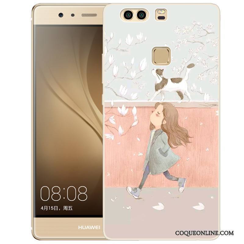 Huawei P9 Plus Peinture Rose Fluide Doux Silicone Coque De Téléphone Téléphone Portable Étui