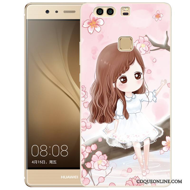 Huawei P9 Plus Peinture Rose Fluide Doux Silicone Coque De Téléphone Téléphone Portable Étui