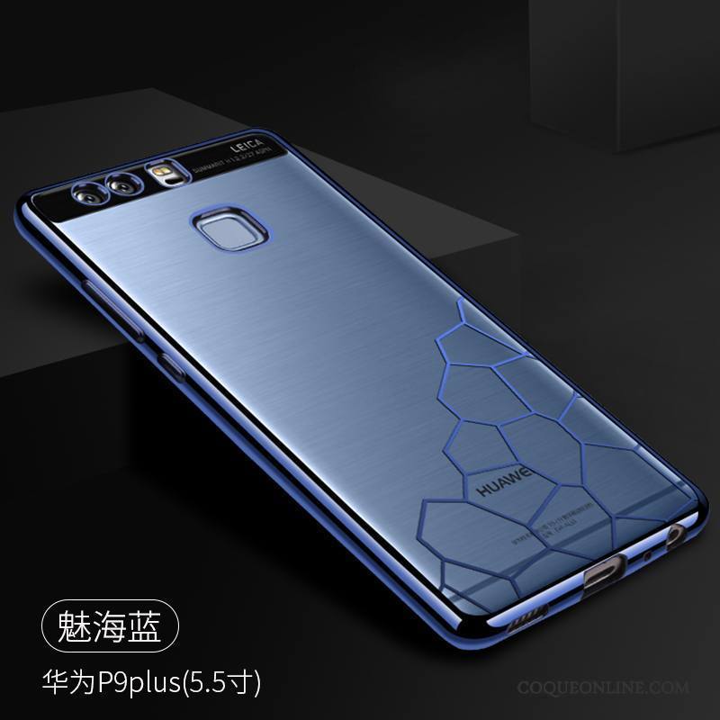 Huawei P9 Plus Personnalité Créatif Bleu Étui Fluide Doux Silicone Coque De Téléphone