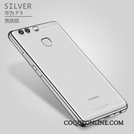 Huawei P9 Plus Placage Transparent Silicone Rose Coque De Téléphone Incassable Étui