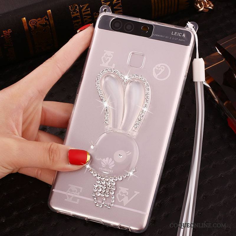 Huawei P9 Plus Protection Haute Silicone Strass Étui Coque Téléphone Portable