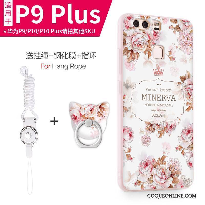 Huawei P9 Plus Protection Silicone Très Mince Rose Étui Coque De Téléphone Incassable