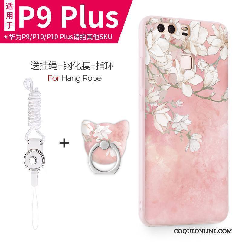 Huawei P9 Plus Protection Silicone Très Mince Rose Étui Coque De Téléphone Incassable