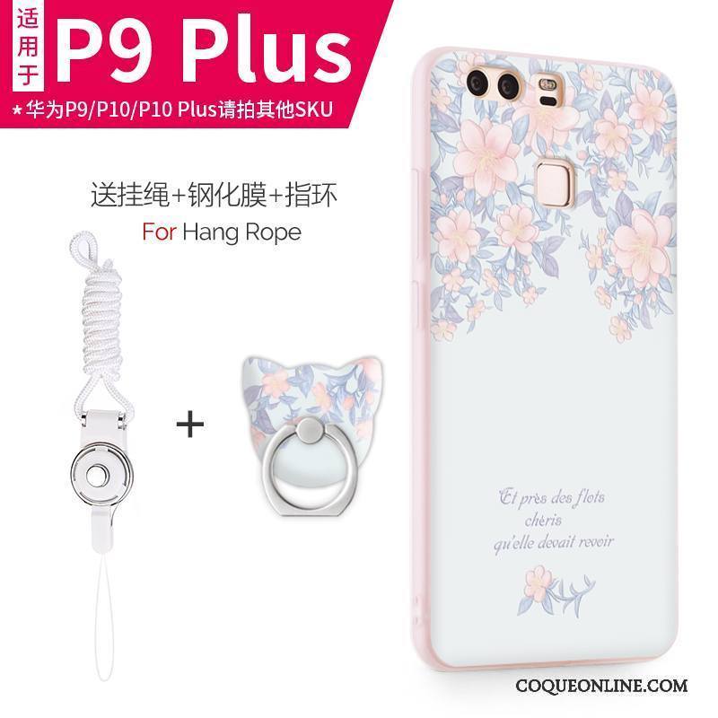Huawei P9 Plus Protection Silicone Très Mince Rose Étui Coque De Téléphone Incassable