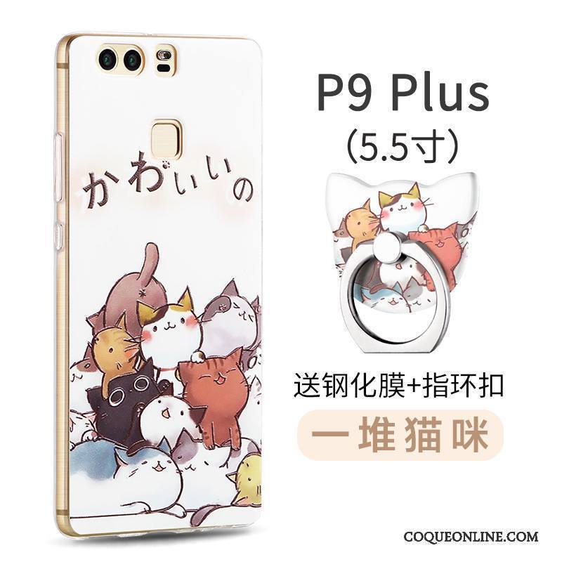Huawei P9 Plus Silicone Coque De Téléphone Délavé En Daim Fluide Doux Personnalité Protection Créatif