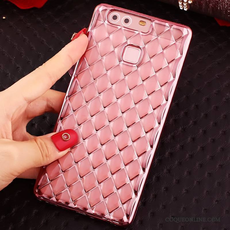 Huawei P9 Plus Strass Or Coque De Téléphone Étui Silicone Fluide Doux Protection