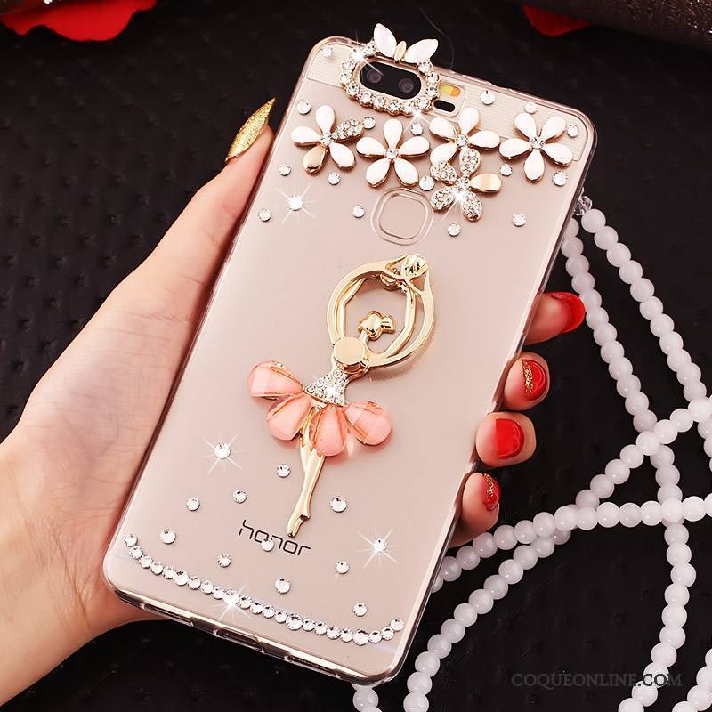 Huawei P9 Plus Strass Étui Incassable Coque De Téléphone Transparent Protection Fluide Doux