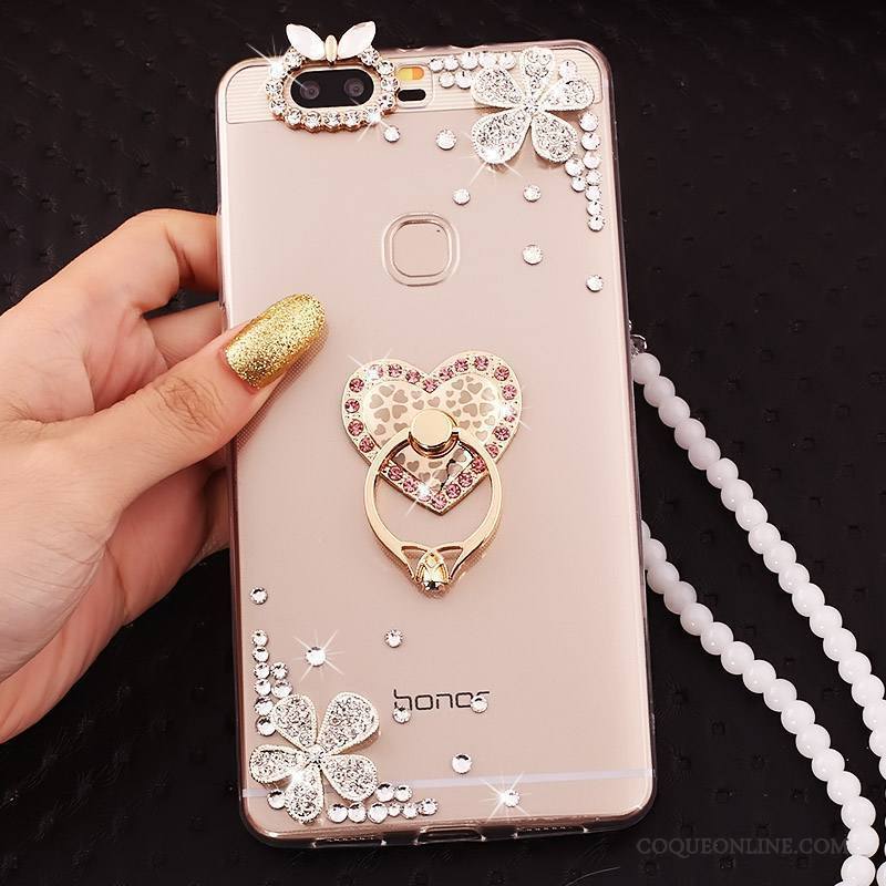 Huawei P9 Plus Strass Étui Incassable Coque De Téléphone Transparent Protection Fluide Doux