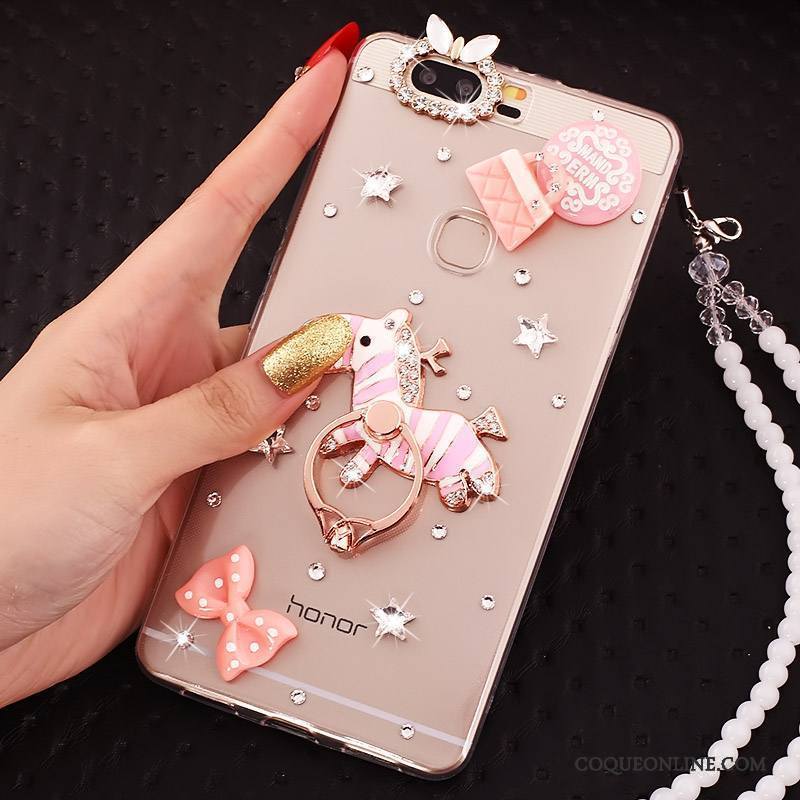 Huawei P9 Plus Strass Étui Incassable Coque De Téléphone Transparent Protection Fluide Doux