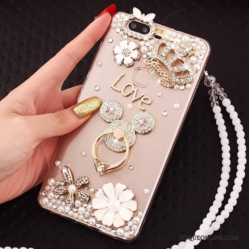 Huawei P9 Plus Strass Étui Incassable Coque De Téléphone Transparent Protection Fluide Doux