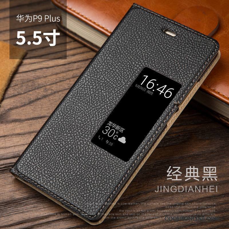 Huawei P9 Plus Tout Compris Protection Cuir Véritable Coque De Téléphone Incassable Étui Étui En Cuir