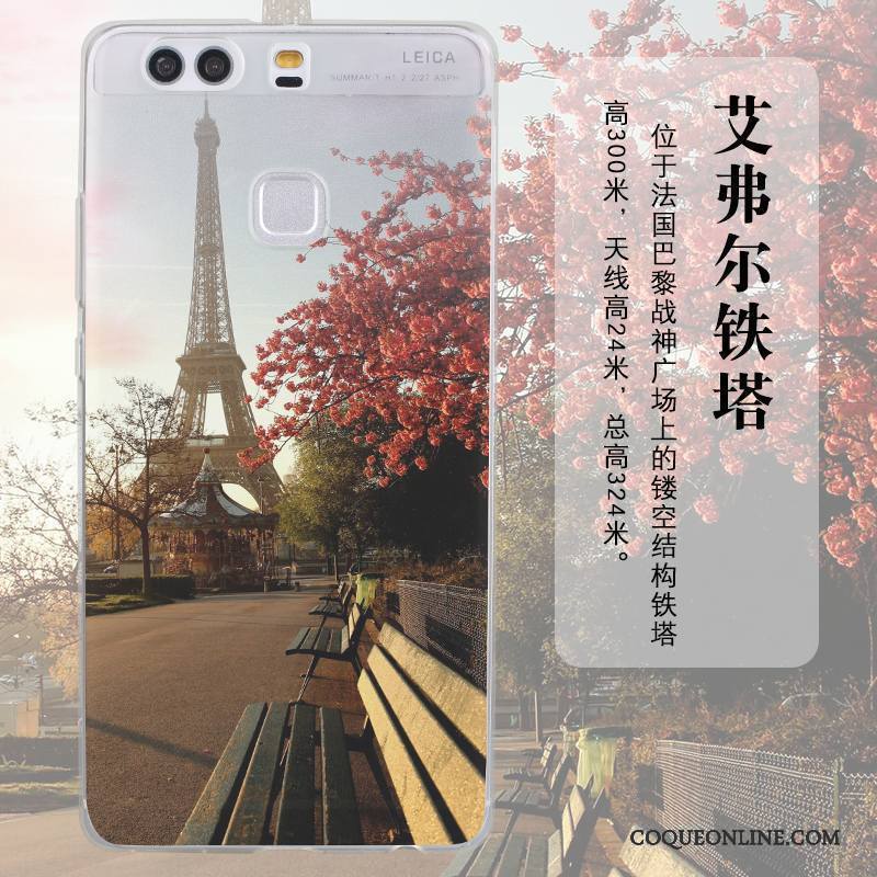 Huawei P9 Plus Tout Compris Étui Bleu Clair Silicone Fluide Doux Coque De Téléphone