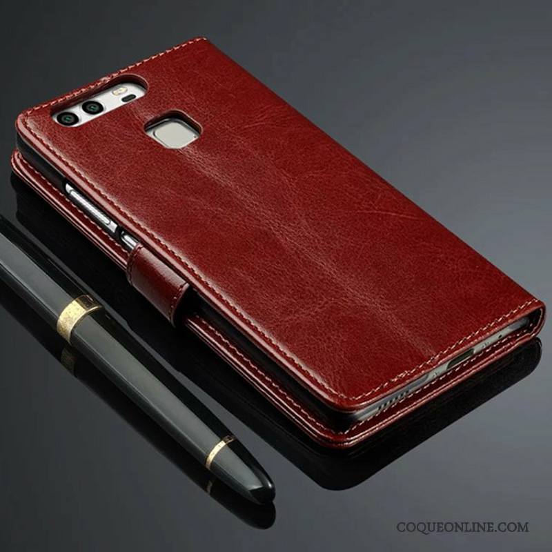 Huawei P9 Plus Étui Rouge Protection Téléphone Portable Housse Incassable Coque