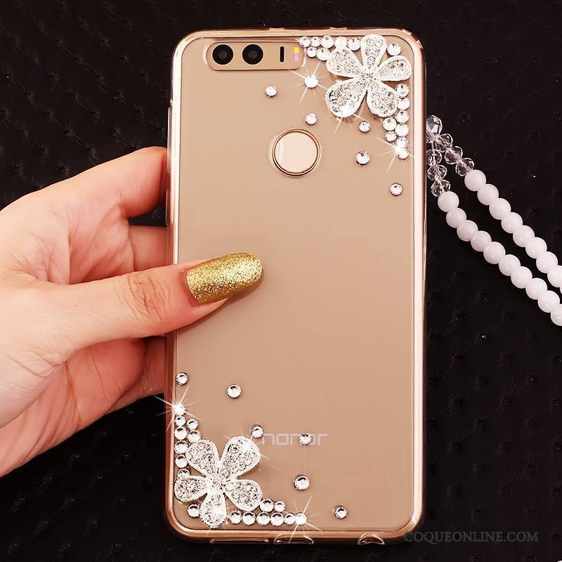 Huawei P9 Silicone Anneau Strass Étui Protection Or Coque De Téléphone