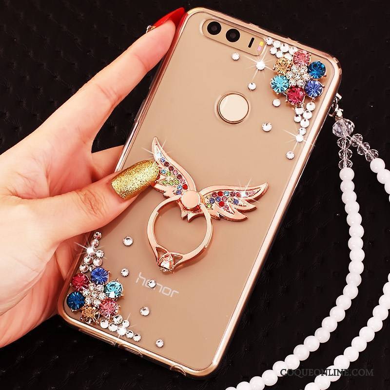 Huawei P9 Silicone Anneau Strass Étui Protection Or Coque De Téléphone