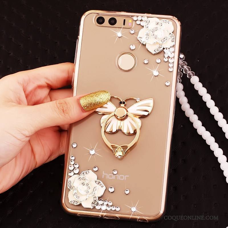 Huawei P9 Silicone Anneau Strass Étui Protection Or Coque De Téléphone