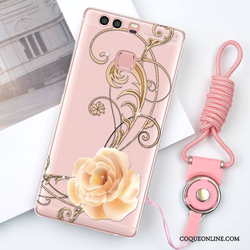 Huawei P9 Strass Coque De Téléphone Silicone Dessin Animé Incassable Étui Créatif