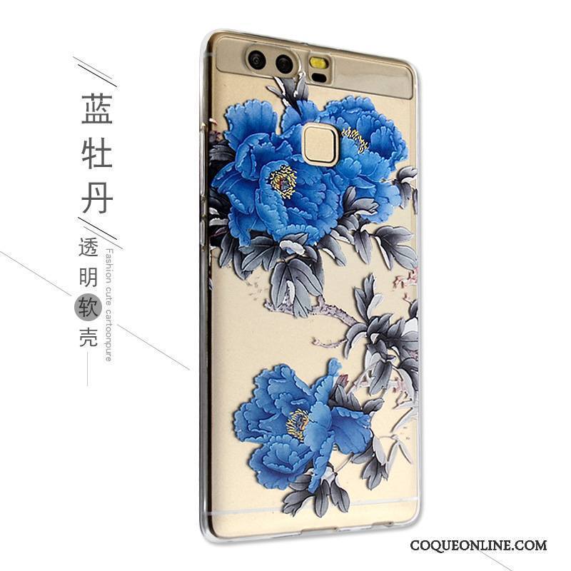 Huawei P9 Étui Gaufrage Dessin Animé Silicone Charmant Coque De Téléphone