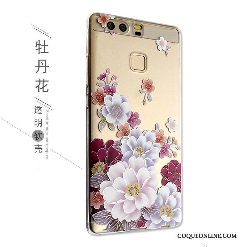 Huawei P9 Étui Gaufrage Dessin Animé Silicone Charmant Coque De Téléphone