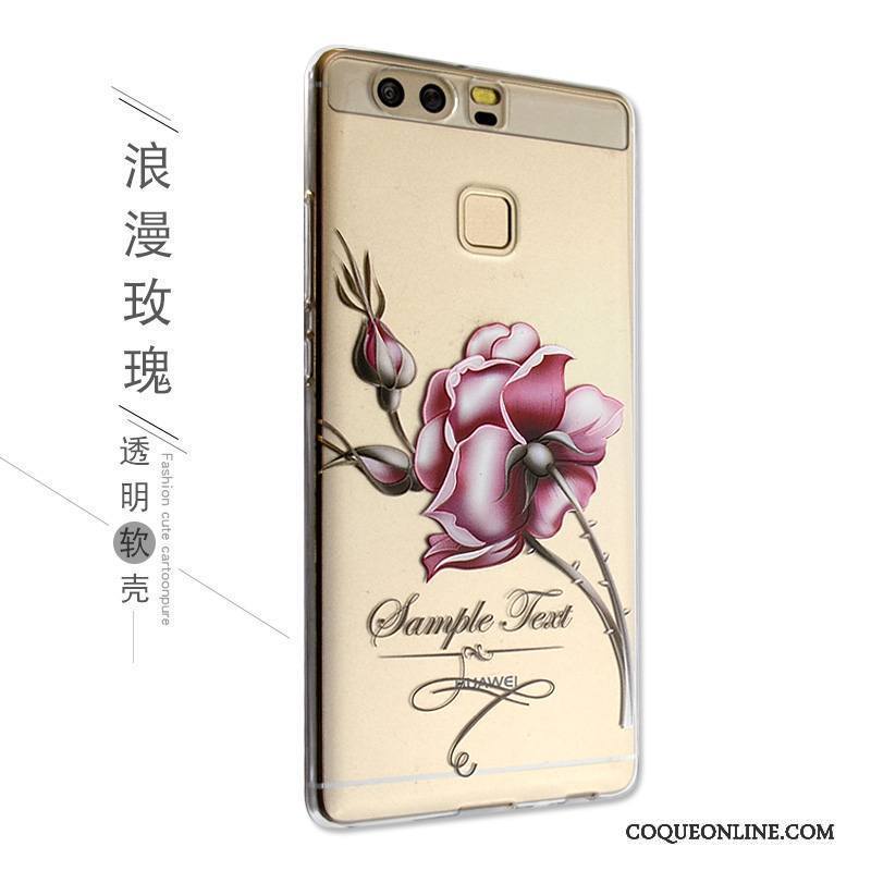 Huawei P9 Étui Gaufrage Dessin Animé Silicone Charmant Coque De Téléphone