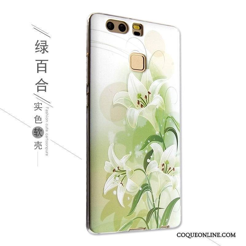 Huawei P9 Étui Gaufrage Dessin Animé Silicone Charmant Coque De Téléphone