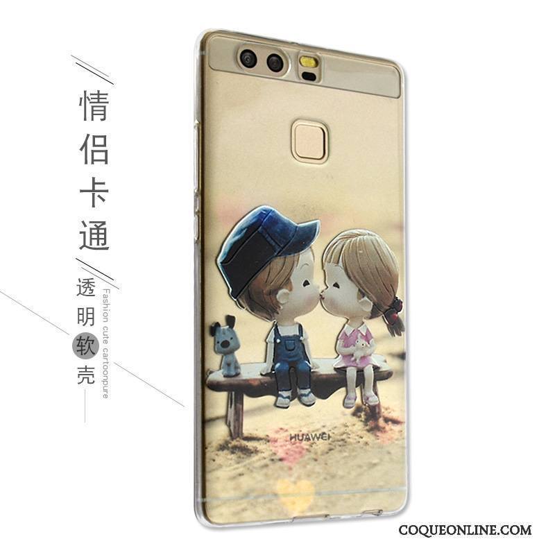 Huawei P9 Étui Gaufrage Dessin Animé Silicone Charmant Coque De Téléphone