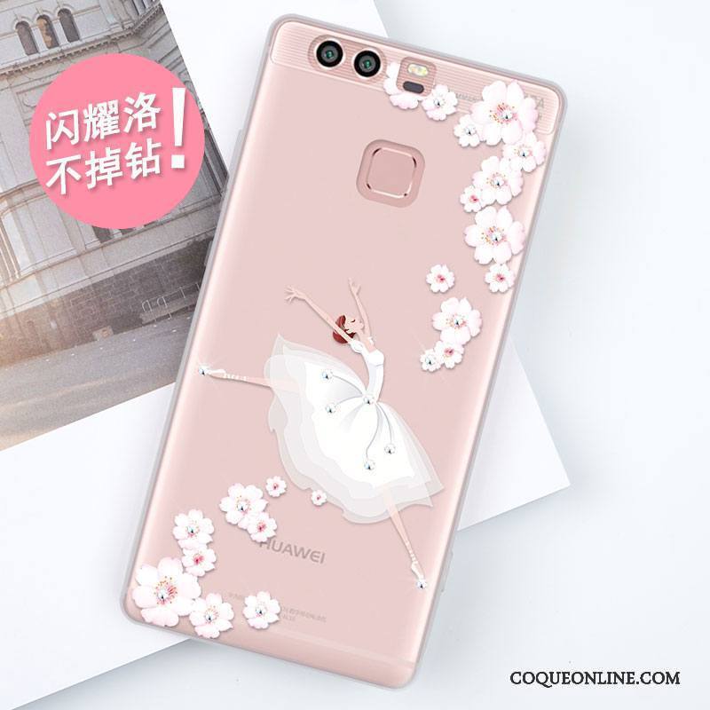 Huawei P9 Étui Strass Personnalité Incassable Coque De Téléphone Fluide Doux Tout Compris
