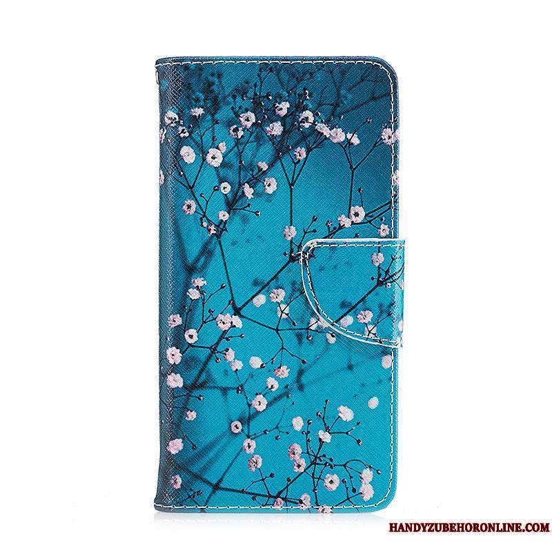 Huawei Y5 2018 Bleu Protection Étui En Cuir Coque De Téléphone