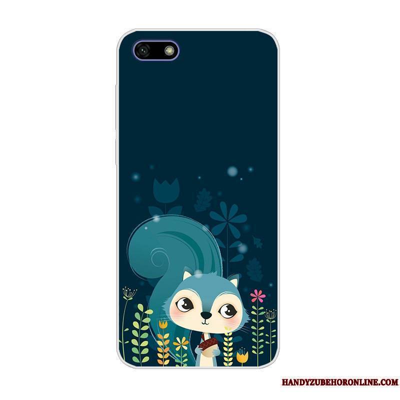 Huawei Y5 2018 Coque Bleu Dessin Animé Étui Protection Incassable De Téléphone