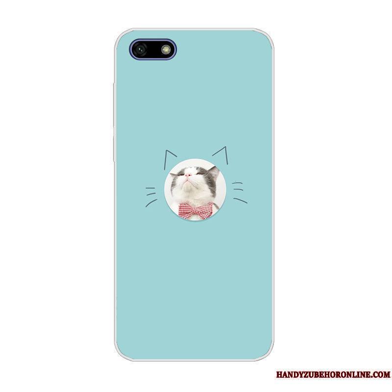 Huawei Y5 2018 Coque Bleu Dessin Animé Étui Protection Incassable De Téléphone