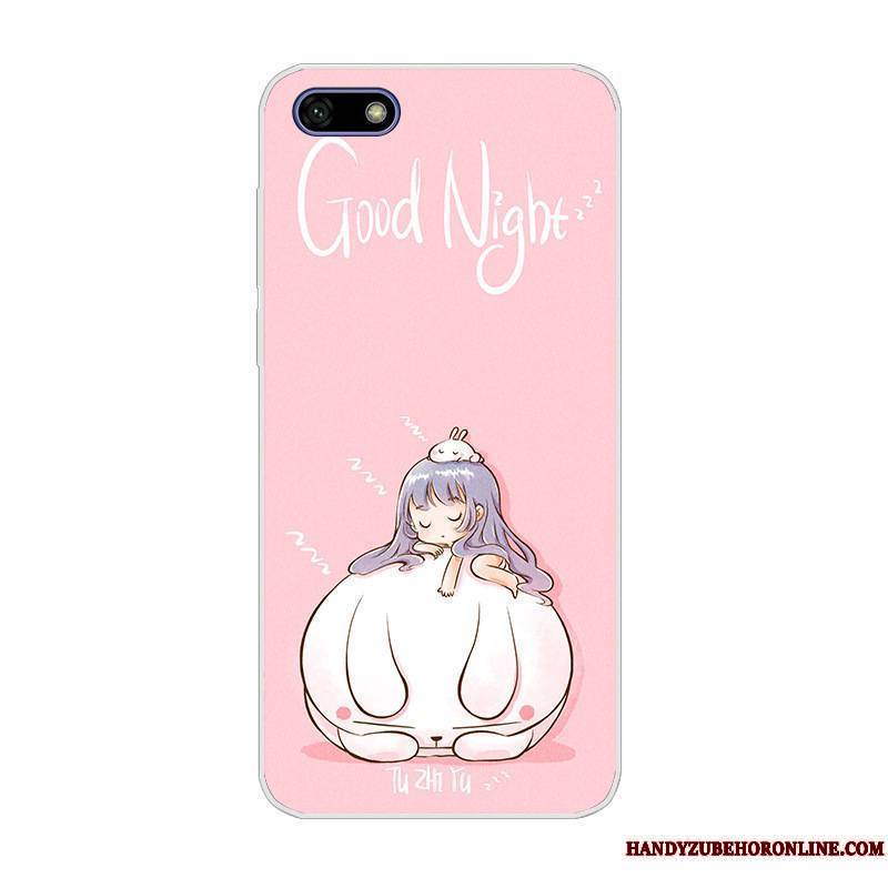 Huawei Y5 2018 Coque Bleu Dessin Animé Étui Protection Incassable De Téléphone