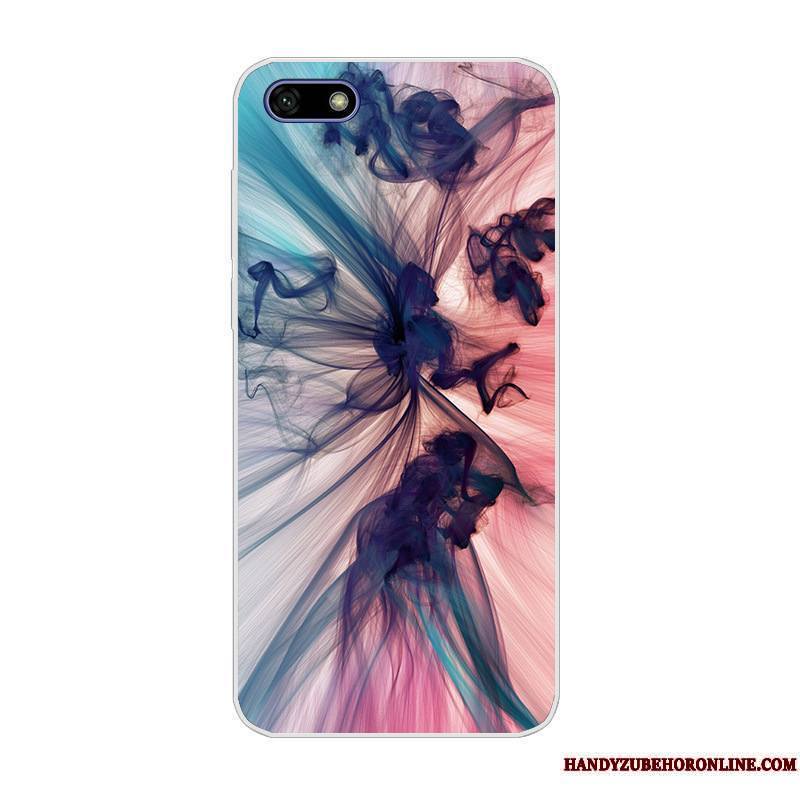 Huawei Y5 2018 Coque Bleu Dessin Animé Étui Protection Incassable De Téléphone