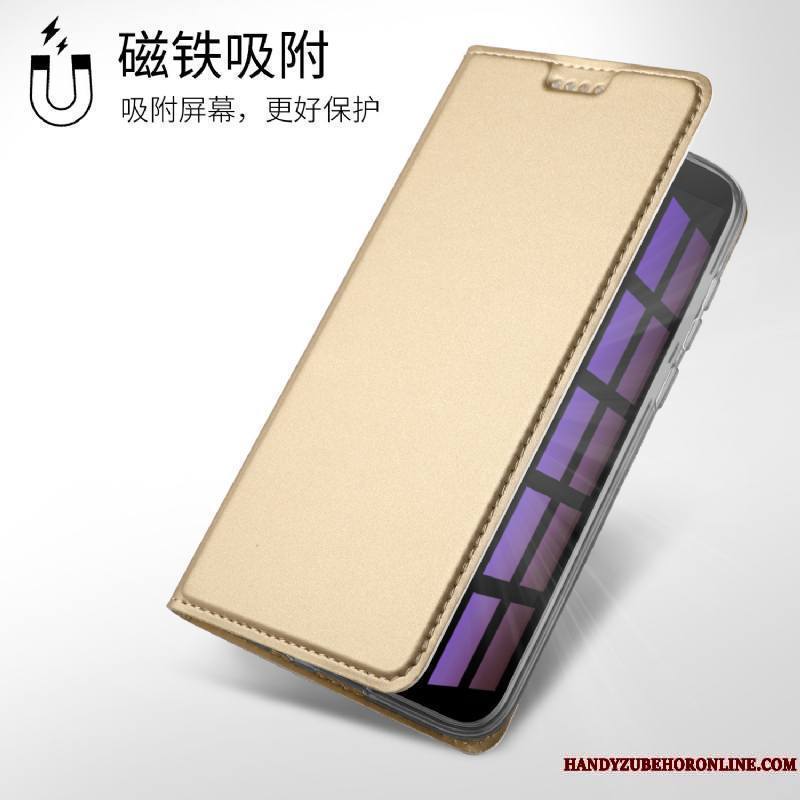 Huawei Y5 2018 Coque De Téléphone Business Carte Noir Housse Étui En Cuir