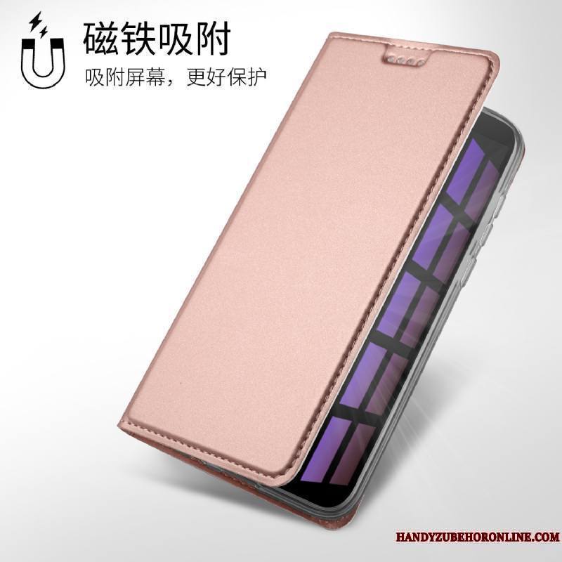 Huawei Y5 2018 Coque De Téléphone Business Carte Noir Housse Étui En Cuir