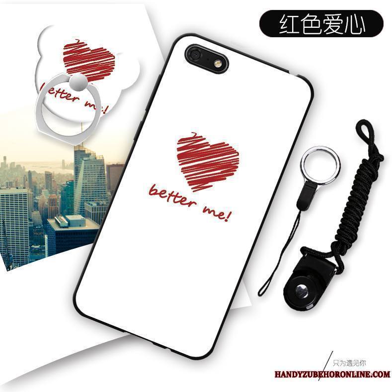 Huawei Y5 2018 Coque Tendance Fluide Doux De Téléphone Incassable Rouge Étui