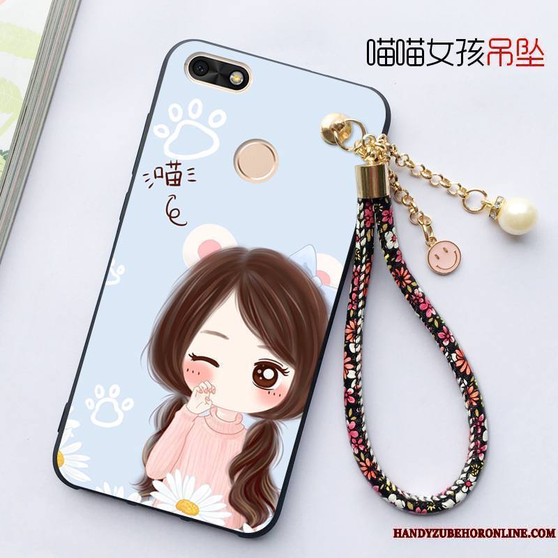 Huawei Y5 2018 Coque Tout Compris Silicone Fluide Doux Protection Incassable Pendentif Étui