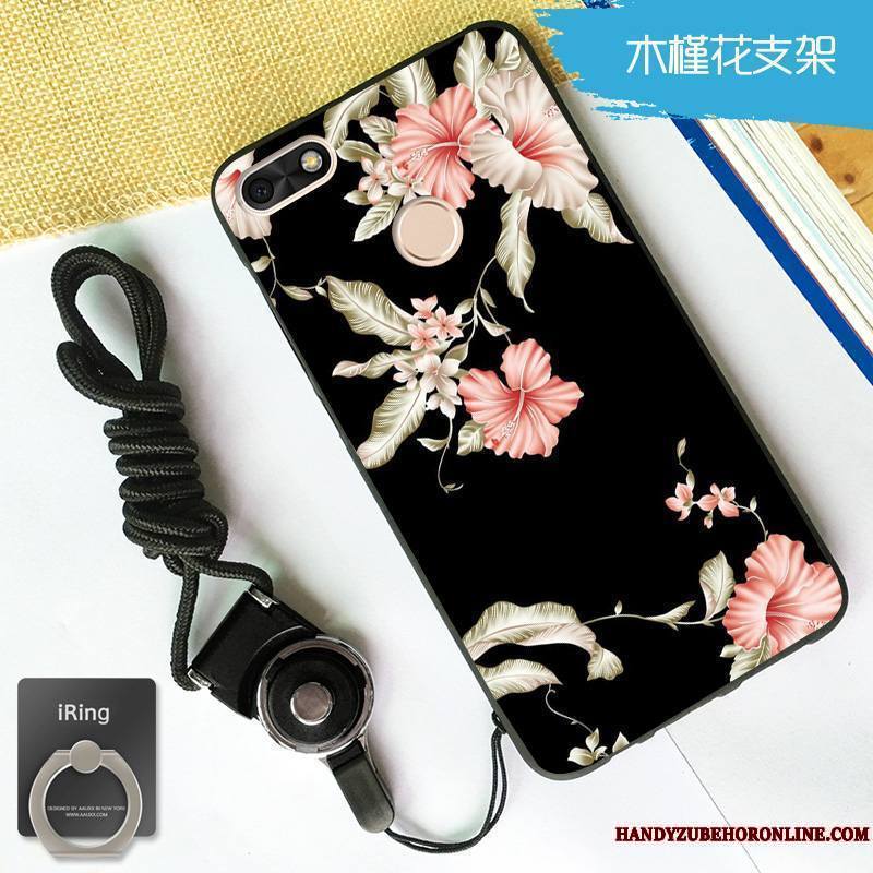 Huawei Y5 2018 Coque Tout Compris Silicone Fluide Doux Protection Incassable Pendentif Étui