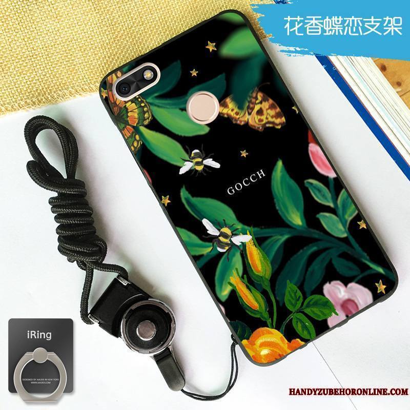 Huawei Y5 2018 Coque Tout Compris Silicone Fluide Doux Protection Incassable Pendentif Étui