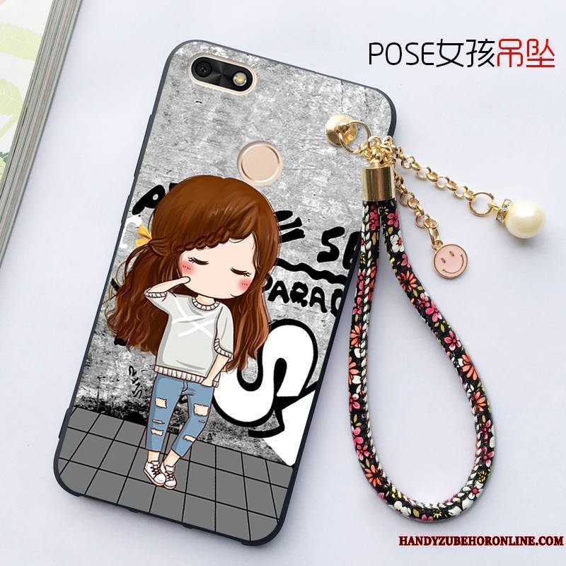 Huawei Y5 2018 Coque Tout Compris Silicone Fluide Doux Protection Incassable Pendentif Étui