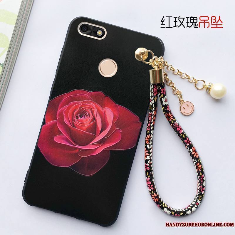 Huawei Y5 2018 Coque Tout Compris Silicone Fluide Doux Protection Incassable Pendentif Étui