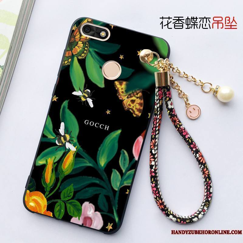 Huawei Y5 2018 Coque Tout Compris Silicone Fluide Doux Protection Incassable Pendentif Étui