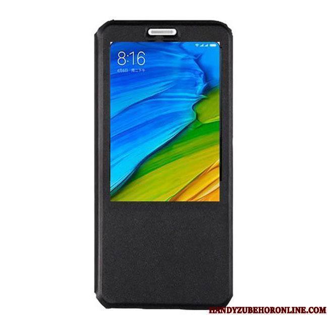 Huawei Y5 2018 Coque Téléphone Portable Bleu Fluide Doux Incassable Étui Ouvrir La Fenêtre Protection