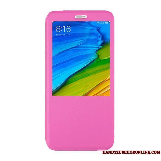 Huawei Y5 2018 Coque Téléphone Portable Bleu Fluide Doux Incassable Étui Ouvrir La Fenêtre Protection