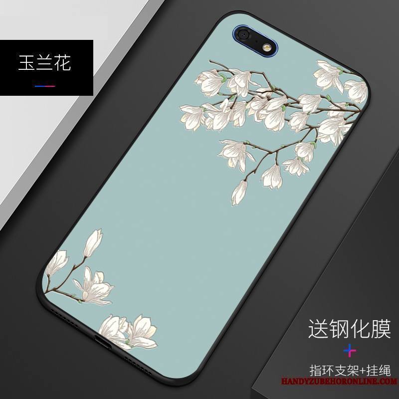 Huawei Y5 2018 Silicone Incassable Coque De Téléphone Fluide Doux Gaufrage Protection Étui