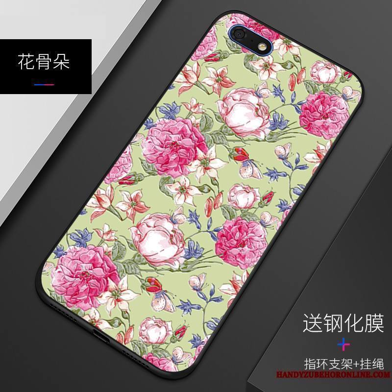 Huawei Y5 2018 Silicone Incassable Coque De Téléphone Fluide Doux Gaufrage Protection Étui