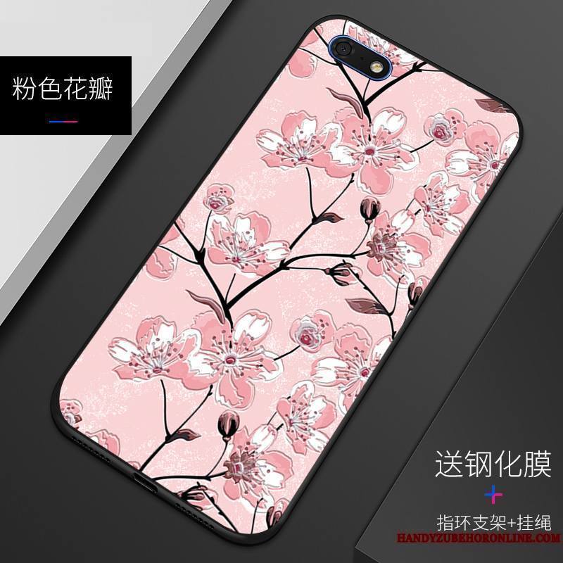 Huawei Y5 2018 Silicone Incassable Coque De Téléphone Fluide Doux Gaufrage Protection Étui