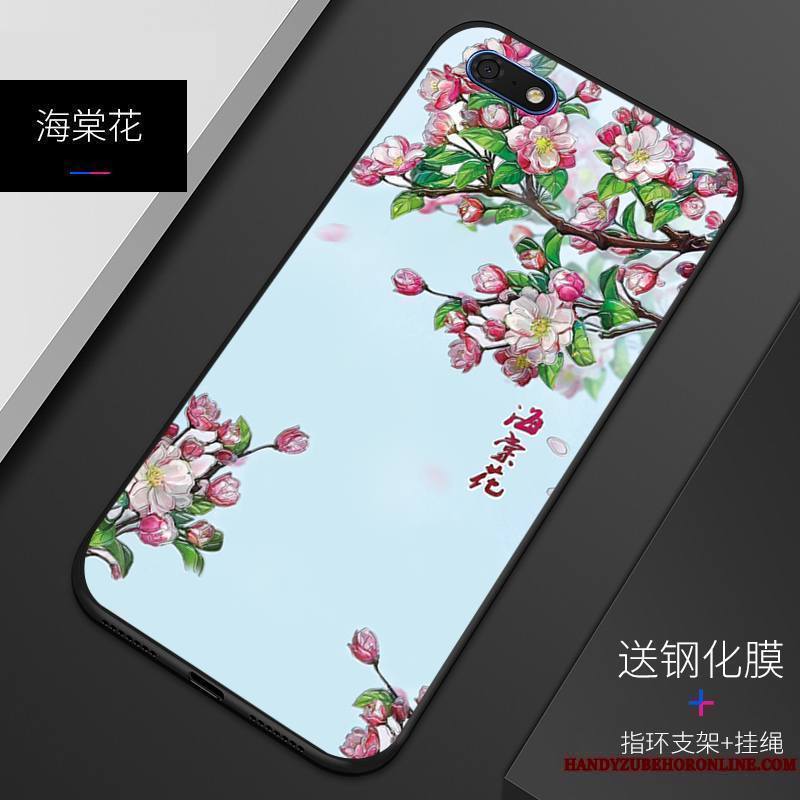 Huawei Y5 2018 Silicone Incassable Coque De Téléphone Fluide Doux Gaufrage Protection Étui