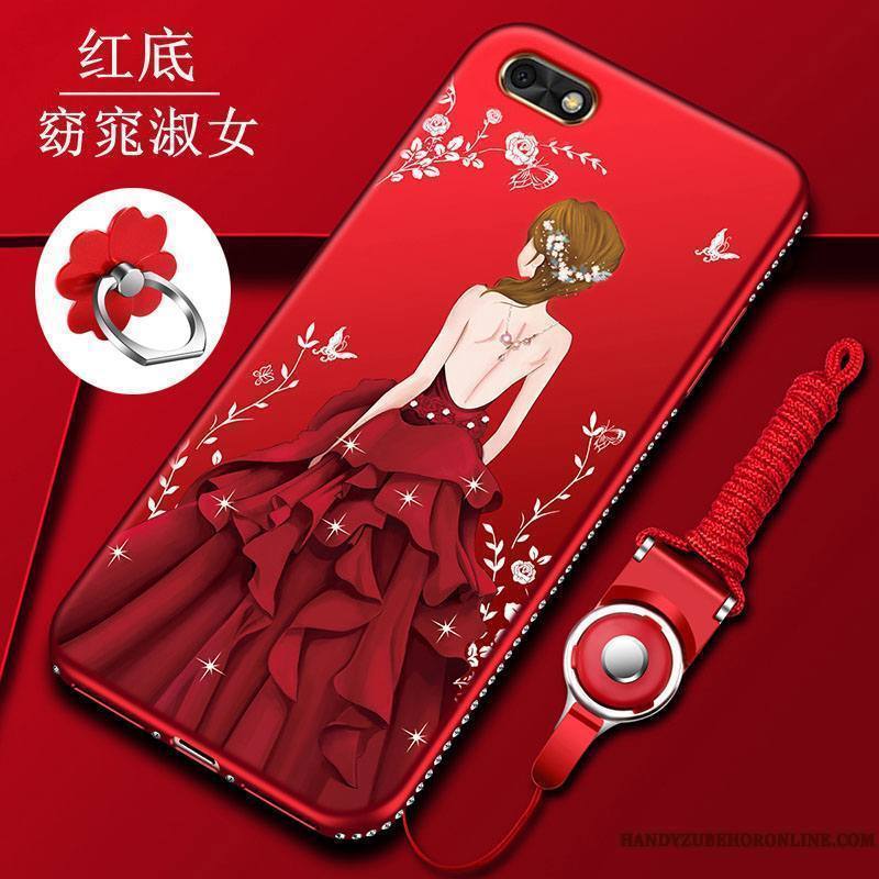 Huawei Y5 2018 Tout Compris Étui Coque De Téléphone Rouge Tendance Protection Incassable