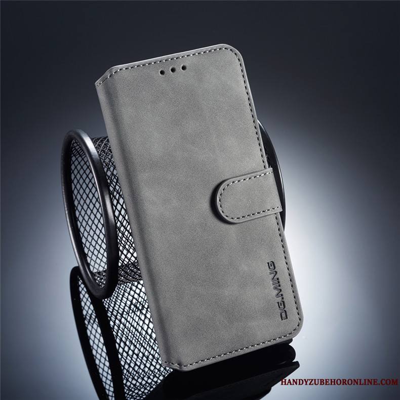 Huawei Y5 2019 Business Coque De Téléphone Clamshell Étui En Cuir Incassable